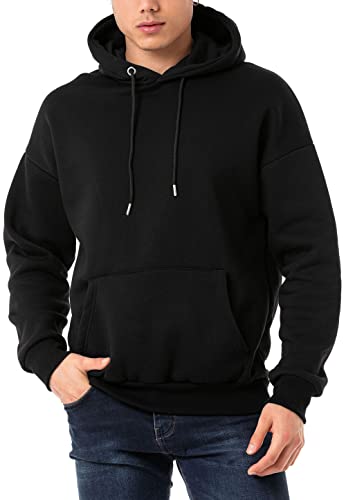 Red Bridge Herren Kapuzenpullover Basic Hoodie Premium Sweatshirt Schwarz L von Redbridge