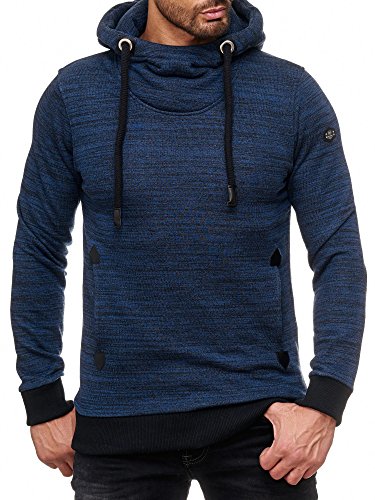 Red Bridge Herren Kapuzenpullover Sweatshirt Dicke Kordel Pullover Melange RBC Hoodie, Dunkelblau, S von Redbridge