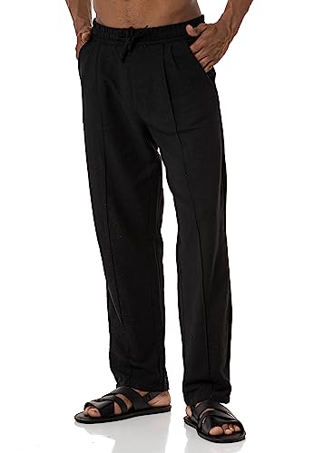 Red Bridge Herren Leinenhose Weite Freizeithose Hose Pants Schwarz L von Redbridge