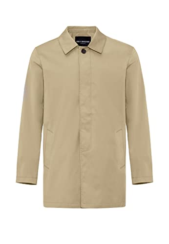 Redbridge Eleganter Herren Kurzmantel mit Kentkragen – Klassischer Look, verdeckte Knopfleiste Beige XXL von Redbridge
