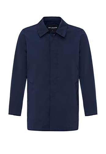 Redbridge Eleganter Herren Kurzmantel mit Kentkragen – Klassischer Look, verdeckte Knopfleiste Navy Blau XL von Redbridge