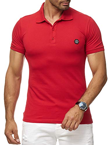 Redbridge Herren Poloshirt Basic Polo T-Shirt Kurzarm Baumwolle M1304 Rot M von Redbridge