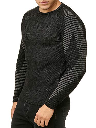 Redbridge Herren Pullover Strickpullover Longsleeve Slim Fit Diamond Schwarz XXL von Redbridge