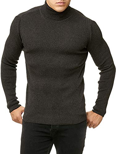 Red Bridge Herren Rollkragen Pullover Sweatshirt Strickpullover Anthrazit S von Redbridge