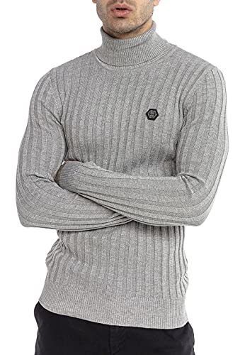 Redbridge Herren Rollkragen Pullover Sweatshirt Strickpullover Grau XL von Redbridge
