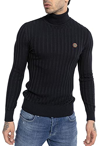 Redbridge Herren Rollkragen Pullover Sweatshirt Strickpullover Navy S von Redbridge