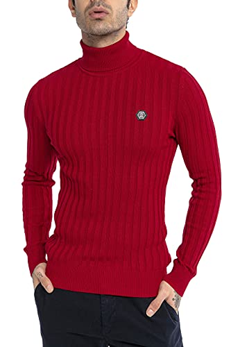 Red Bridge Herren Rollkragen Pullover Sweatshirt Strickpullover Rot XL von Redbridge