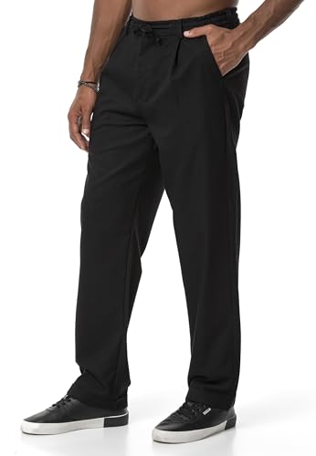 Red Bridge Herren Stoffhose Freizeithose Einfarbig Hose mit Kordelzug von Redbridge