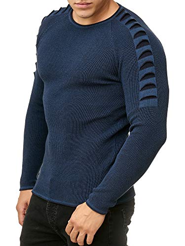 Redbridge Herren Strickpullover Feinstrick Männer Pullover Navy XL von Redbridge