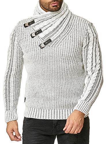 Red Bridge Herren Strickpullover Pullover Schalkragen hoher Stehkragen Grau S von Redbridge