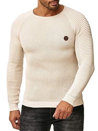 Red Bridge Herren Strickpullover Ribbed Arms Pullover Beige M von Redbridge