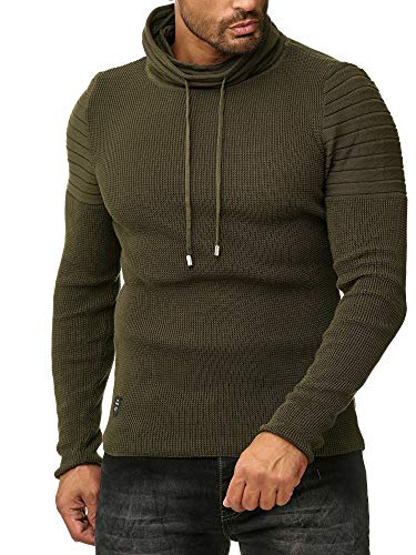 Red Bridge Herren Strickpullover Rollkragen- Pullover Shoulder Lines Khaki XL von Redbridge