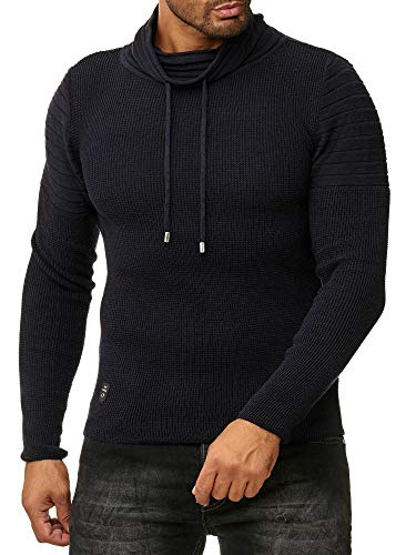 Red Bridge Herren Strickpullover Rollkragen- Pullover Shoulder Lines Navy XL von Redbridge