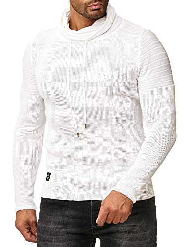 Red Bridge Herren Strickpullover Rollkragen- Pullover Shoulder Lines Weiß XXL von Redbridge