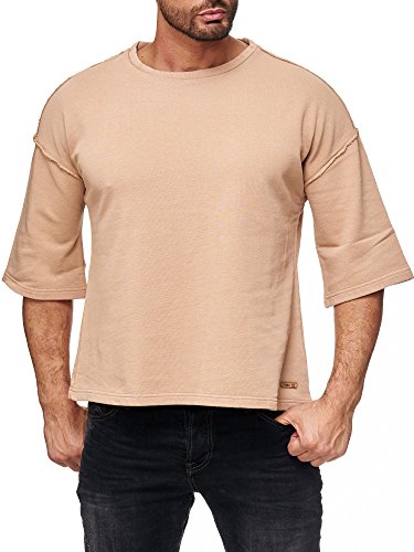 Red Bridge Herren Sweater 3 4 Oversize Shirt Basic Casual Fashion Sweatshirt von Redbridge