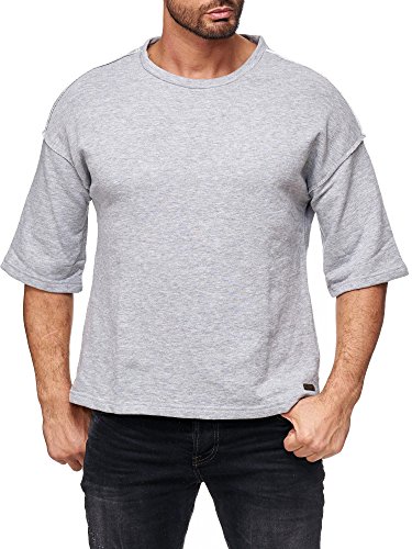 Red Bridge Herren Sweater 3 4 Oversize Shirt Basic Casual Fashion Sweatshirt von Redbridge