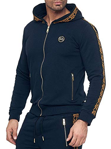 Red Bridge Herren Sweatjacke Kapuzenpullover Reißverschluss R-Logo Blau 3XL von Redbridge