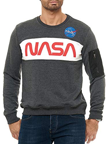 Red Bridge Herren Sweatshirt Pullover NASA Anthrazit M Red Bridge Herren Sweatshirt Pullover NASA Anthrazit M von Redbridge