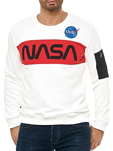 Red Bridge Herren Sweatshirt Pullover NASA Weiß M von Redbridge