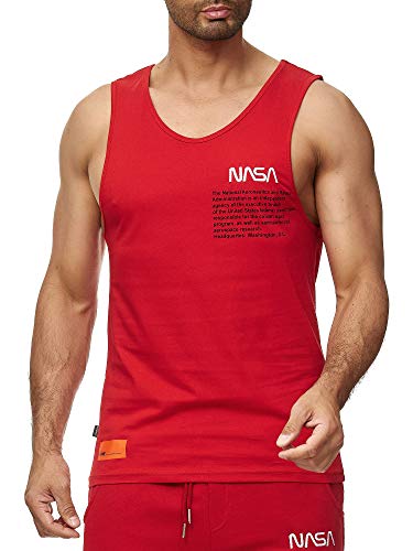 Red Bridge Herren Tank Top T-Shirt NASA Logo USA Ärmellos Baumwolle M1835 Rot S von Redbridge