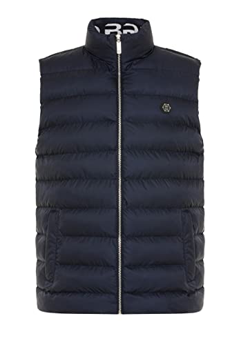 Redbridge Herren Weste mit Stehkragen Big Bubble Zipper Collar Print Navyblau M von Redbridge