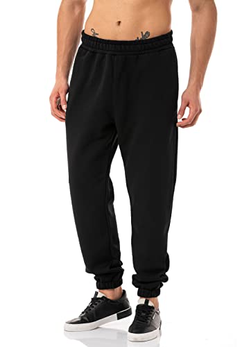 Red Bridge Jogging-Hose für Herren Jogger Sweat-Pants Freizeithose Basic Loose Schwarz XL von Redbridge