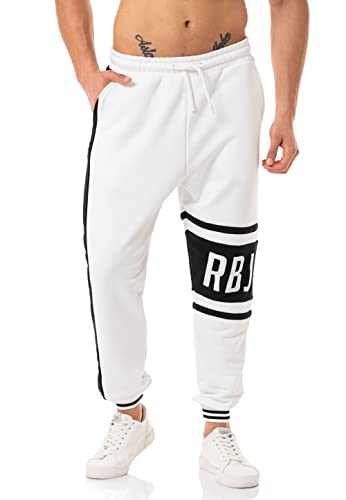 Red Bridge Jogging-Hose für Herren Jogger Sweat-Pants Freizeithose RBJ Print Ecru M von Redbridge