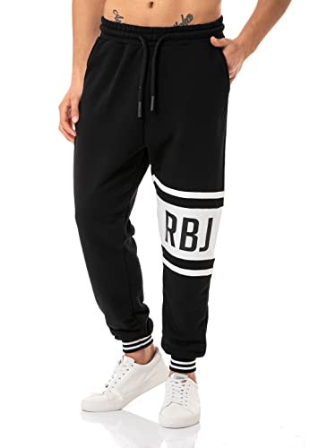 Red Bridge Jogging-Hose für Herren Jogger Sweat-Pants Freizeithose RBJ Print Schwarz M von Redbridge