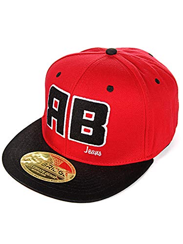 Red Bridge Unisex Baseball-Cap Snapback Caps Kappe Mütze Bestickt RB-Logo R31750 One Size Rot-Schwarz von Redbridge