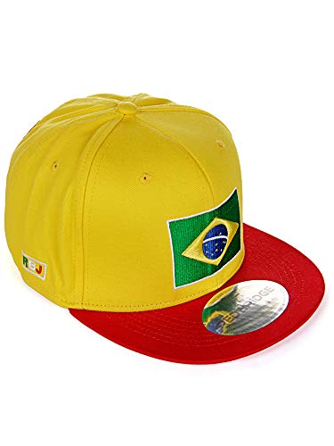 Redbridge Unisex Snapback Caps Kappe Baseball-Cap Mütze Bestickt Länder Brasilien - Gelb von Redbridge