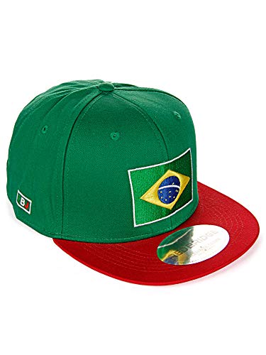 Red Bridge Unisex Snapback Caps Kappe Baseball-Cap Mütze Bestickt Länder Brasilien - Grün von Redbridge