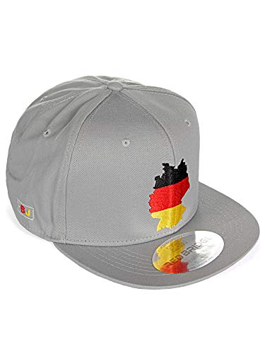 Red Bridge Unisex Snapback Caps Kappe Baseball-Cap Mütze Bestickt Länder (Deutschland - Grau) von Redbridge
