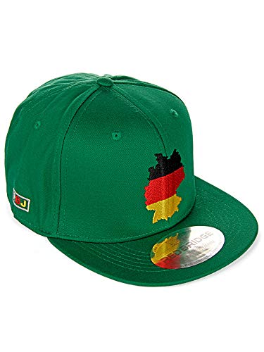 Red Bridge Unisex Snapback Caps Kappe Baseball-Cap Mütze Bestickt Länder Deutschland - Grün von Redbridge