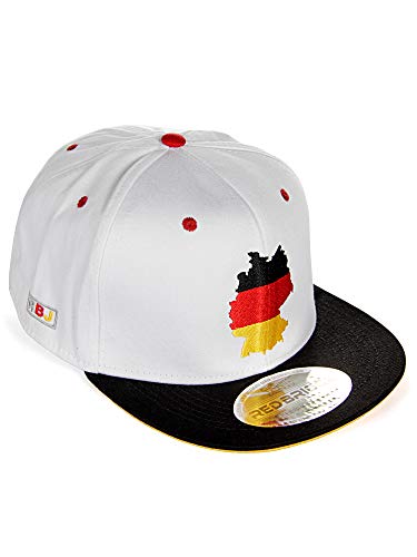 Red Bridge Unisex Snapback Caps Kappe Baseball-Cap Mütze Bestickt Länder Deutschland - Weiß von Redbridge