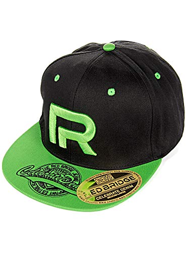 Red Bridge Unisex Snapback Caps Kappe Baseball-Cap Mütze Bestickt R-Logo R31753 Schwarz-Neongrün One Size von Redbridge