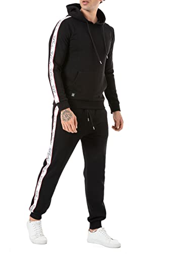 Redbridge 2-teiliger Jogginganzug Jogger Set Hoodie und Hose Kombi Premium Schwarz L von Redbridge