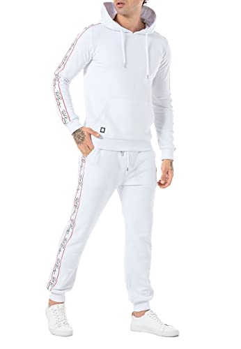 Redbridge 2-teiliger Jogginganzug Jogger Set Hoodie und Hose Kombi Premium Weiß M von Redbridge