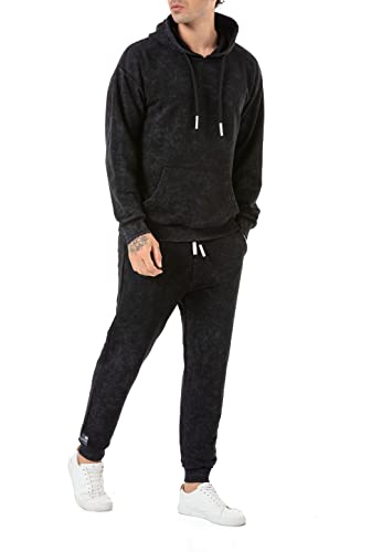 Redbridge 2-teiliger Oversize Hoodie Jogger Set Jogginganzug mit Hose Kombi Premium Dunkelgrau M von Redbridge