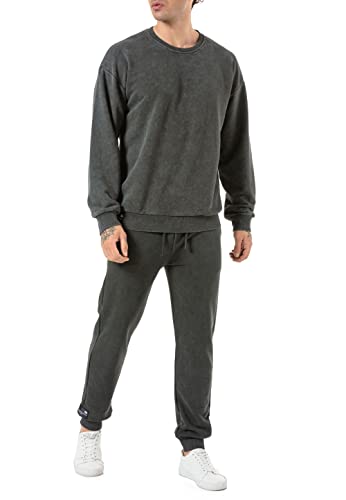 Redbridge 2-teiliger Oversize Sweatshirt Jogger Set Jogginganzug mit Hose Kombi Premium Khaki L von Redbridge