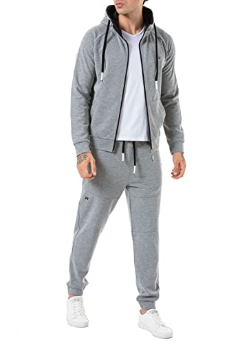 Redbridge 2-teiliges Set Sweatjacke und Jogger Jogginganzug Kombi Premium Grau L von Redbridge