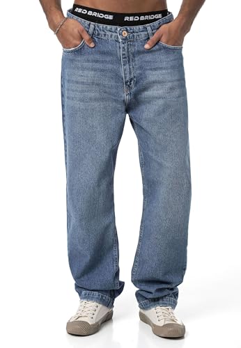 Redbridge Baggy-Jeans – Weite Denim-Hose im 90er-Jahre-Look – Lässige Jeans für Freizeit und Streetwear Blau W34-L34 von Redbridge