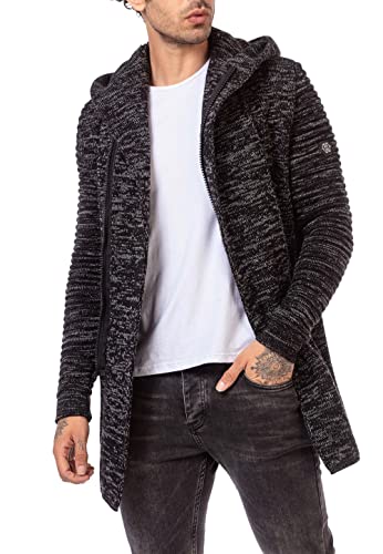 Redbridge Cardigan Herren Mantel Lange Strick-Jacke Schwarz L von Redbridge