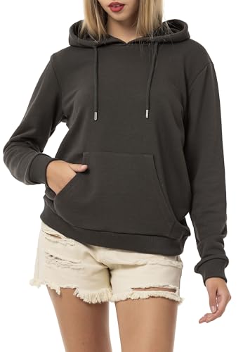 Redbridge Damen Hoodie Bequemer Kapuzenpullover mit Kängurutasche Lässiger Sweatshirt-Look für Alltag und Freizeit Khaki S von Redbridge