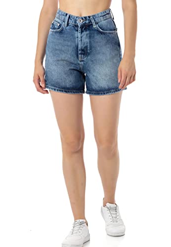 Redbridge Damen Jeans Shorts Kurze Hose Bermuda Sommer Jeansshorts High Waist W26 Blau von Redbridge