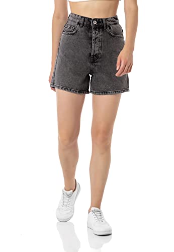 Redbridge Damen Jeans Shorts Kurze Hose Bermuda Sommer Jeansshorts High Waist W31 Grau von Redbridge