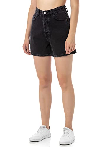 Redbridge Damen Jeans Shorts Kurze Hose Bermuda Sommer Jeansshorts High Waist W32 Schwarz von Redbridge
