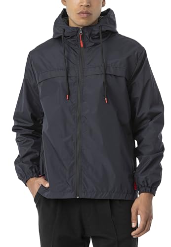 Redbridge - Diga Herren Regenjacke Leichte Übergangsjacke mit Reißverschlusstaschen Wasserdicht Windabweisend Navyblau M von Redbridge