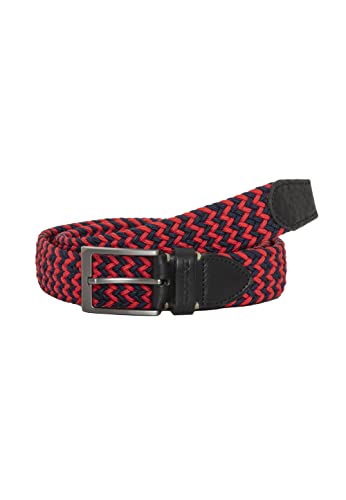 Redbridge Geflochtener Gürtel Elastisch Flexibel verstellbar Unisex Stretchgürtel Rot-Navyblau 90 von Redbridge
