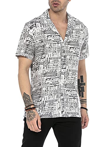Redbridge Hemd für Herren Freizeit-Hemd Kurzarm Casual Leichter Stoff Anker Weiß M Redbridge Hemd für Herren Freizeit-Hemd Kurzarm Casual Leichter Stoff Anker Weiß M von Redbridge