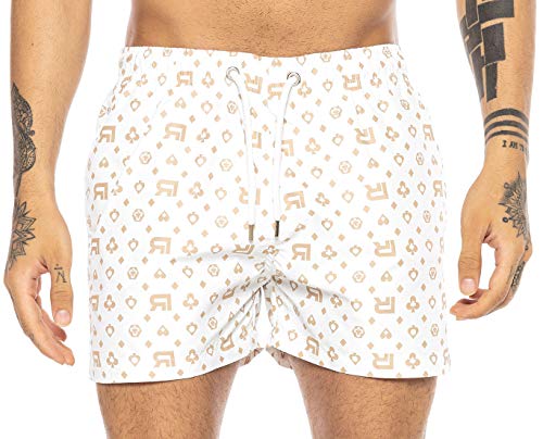 Redbridge Herren Badehose Badeshorts kurz schnelltrocknend Luxury R-Logo Ecru L von Redbridge